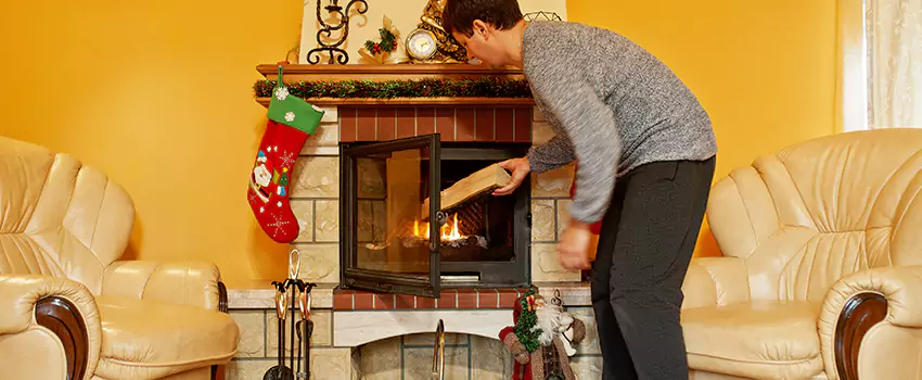 Rusted Metal Fireplace Restoration in Fort Hunt, Virginia